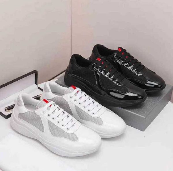 men america cup sneakers patent leather shoes flat trainers black white mesh breathable nylon designer casual shoe trainers outdoor
men america cup sneakers patent leather shoes flat trainers black white mesh breathable nylon designer casual shoe trainers outdoor