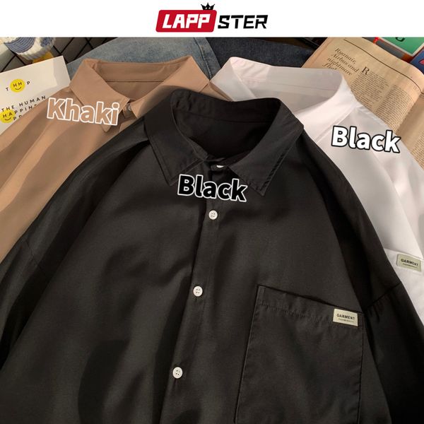 lappster men vintage graphic long sleeve shirt mens black harajuku shirts korean fashion unsiex hawaiian collared shirt, White;black
lappster men vintage graphic long sleeve shirt mens black harajuku shirts korean fashion unsiex hawaiian collared shirt, White;black