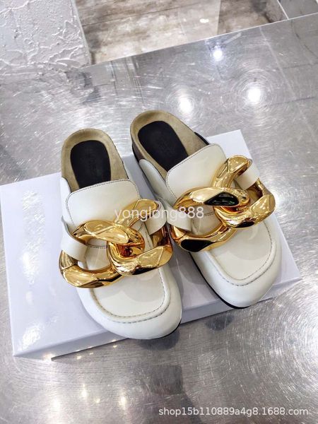 dress shoes baotou bread half slippers women wear a small number of chain flat soled muller shoes and lefu, Black
dress shoes baotou bread half slippers women wear a small number of chain flat soled muller shoes and lefu, Black