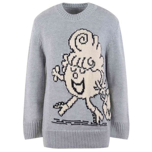 women's knits tees cute age reducing loose knit sweater pullover cartoon smiling face women's clothing in autumn and winter 1v24, White
women's knits tees cute age reducing loose knit sweater pullover cartoon smiling face women's clothing in autumn and winter 1v24, White