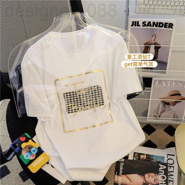 women's t-shirt designer summer new short sleeved t-shirt 2022 heavy industry white round neck half loose casual bottomed blouse women
women's t-shirt designer summer new short sleeved t-shirt 2022 heavy industry white round neck half loose casual bottomed blouse women
