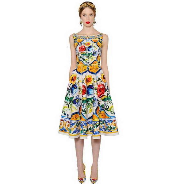 casual dresses back button fashion skirt children's summer italian painted pottery printed dress a8xb, Black;gray