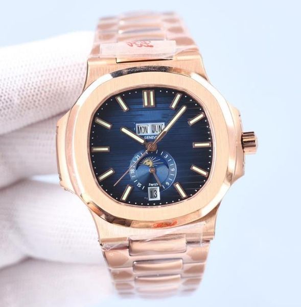 2022 business multifunction men's automatic mechanical watch 40mm stainless steel strap life waterproof design, Slivery;brown
2022 business multifunction men's automatic mechanical watch 40mm stainless steel strap life waterproof design, Slivery;brown