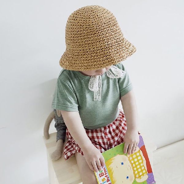 summer baby lacing straw hat kids casual solid color wide brim beach uv protection cap girl boy outdoor sun panama caps fit 1-4y 220611, Yellow
summer baby lacing straw hat kids casual solid color wide brim beach uv protection cap girl boy outdoor sun panama caps fit 1-4y 220611, Yellow