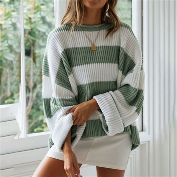 women's winter sweater stripes pullover long sleeve o-neck curling loose ladies sweaters autumn womens jumpers 201221, White;black
women's winter sweater stripes pullover long sleeve o-neck curling loose ladies sweaters autumn womens jumpers 201221, White;black