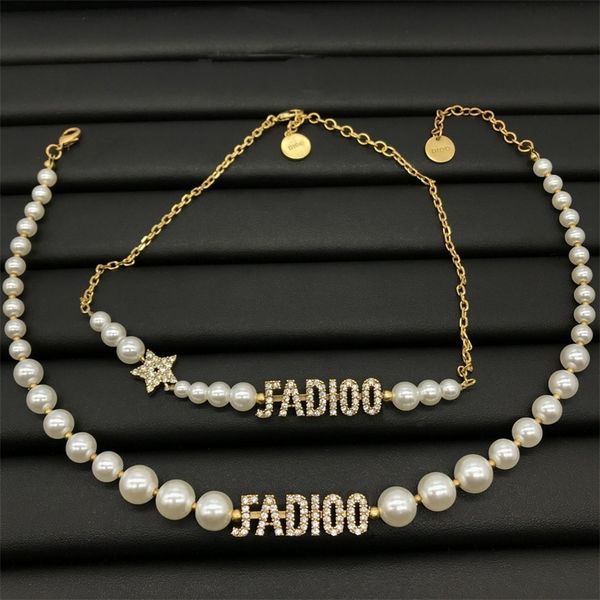 the new 70% off family necklace dijia new pearl letter fashion temperament style net red same neck chain female, Silver
the new 70% off family necklace dijia new pearl letter fashion temperament style net red same neck chain female, Silver