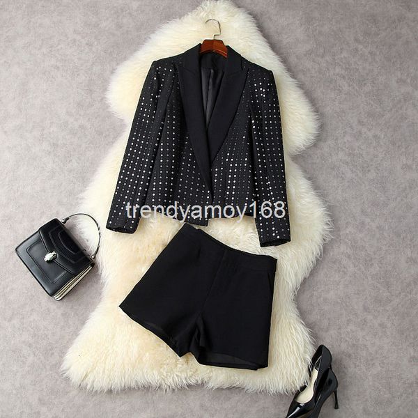 women's two piece pants autumn and winter women's heavy industry sequin cardigan small suit jacket + high waist wide leg shorts pr, White
women's two piece pants autumn and winter women's heavy industry sequin cardigan small suit jacket + high waist wide leg shorts pr, White