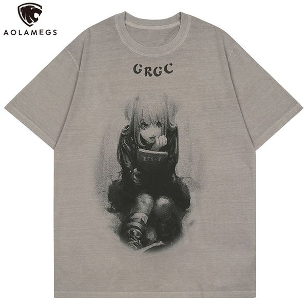 aolamegs gothic anime girl japanese kanji print t-shirt men baggy distressed tee summer retro punk high street men clothing 220706, White;black
aolamegs gothic anime girl japanese kanji print t-shirt men baggy distressed tee summer retro punk high street men clothing 220706, White;black