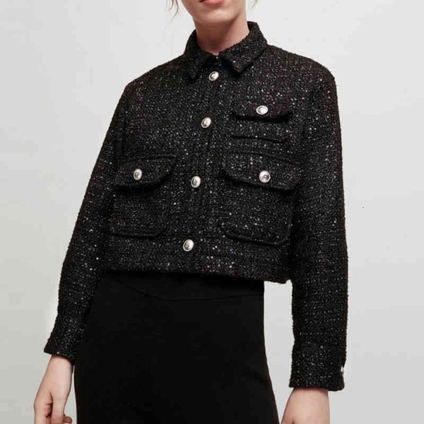women's jackets fadan m family autumn and winter style small fragrance classic tweed sequins solid color square collar jacket women, Black;brown
women's jackets fadan m family autumn and winter style small fragrance classic tweed sequins solid color square collar jacket women, Black;brown