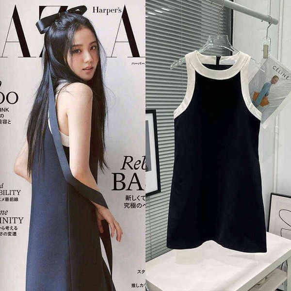 spring and summer baby color contrast french celebrity slim sleeveless vest dress, Black;gray
spring and summer baby color contrast french celebrity slim sleeveless vest dress, Black;gray