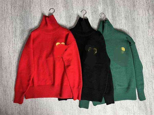 am sweater gold love high neck pullover winter new christmas love embroidered wool sweater, White;black
am sweater gold love high neck pullover winter new christmas love embroidered wool sweater, White;black