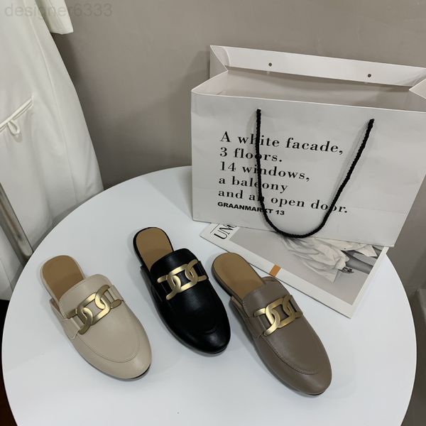 designer sandals baotou flat-bottomed half slippers spring summer wear sals with soft soles, Black
designer sandals baotou flat-bottomed half slippers spring summer wear sals with soft soles, Black