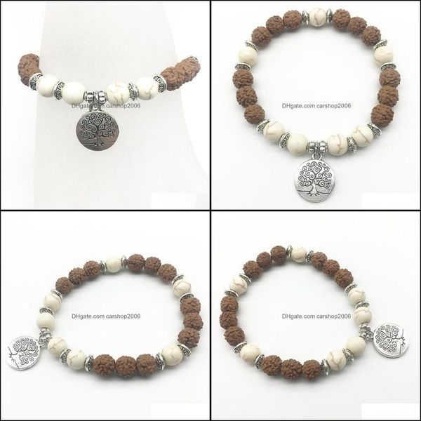 beaded strands bracelets jewelry sn1306 designer mens bracelet white turquoise rudraksha beads tree of life charm wholesale drop delivery, Black
beaded strands bracelets jewelry sn1306 designer mens bracelet white turquoise rudraksha beads tree of life charm wholesale drop delivery, Black