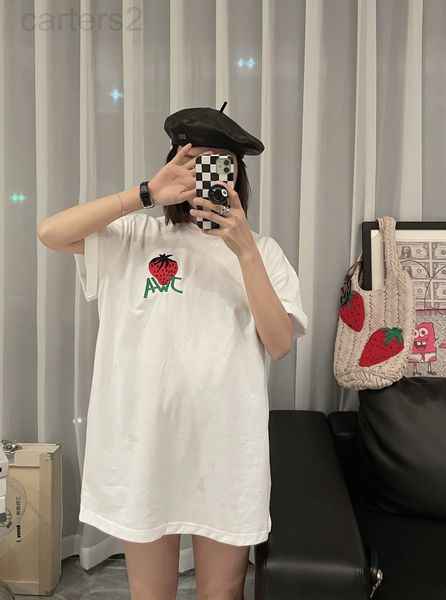 women's t-shirt designer 22 spring and summer new strawberry embroidery t-shirt 100 with letter printing leisure sweet style short slee, White
women's t-shirt designer 22 spring and summer new strawberry embroidery t-shirt 100 with letter printing leisure sweet style short slee, White