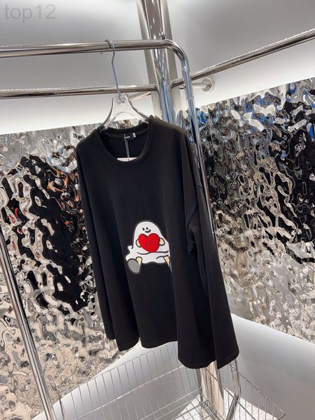 women's t-shirt designer chaopai 22 early spring new niche love towel embroidered ghost print versatile loose long sleeve t-shirt xu2q, White
women's t-shirt designer chaopai 22 early spring new niche love towel embroidered ghost print versatile loose long sleeve t-shirt xu2q, White