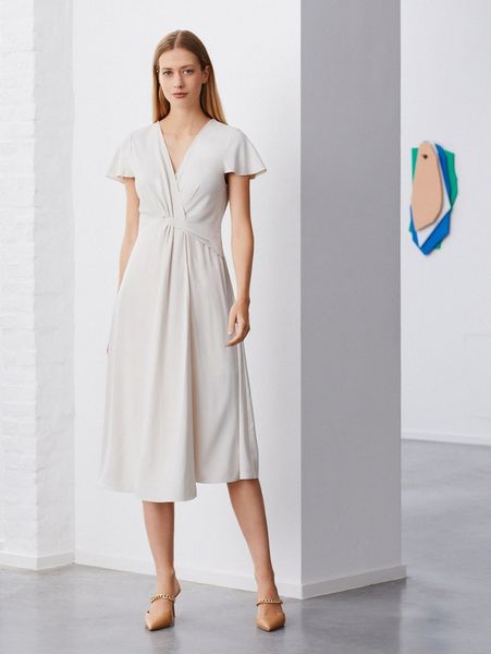 motf premium butterfly sleeve twist flowy dress f6f8#, Black;gray
motf premium butterfly sleeve twist flowy dress f6f8#, Black;gray