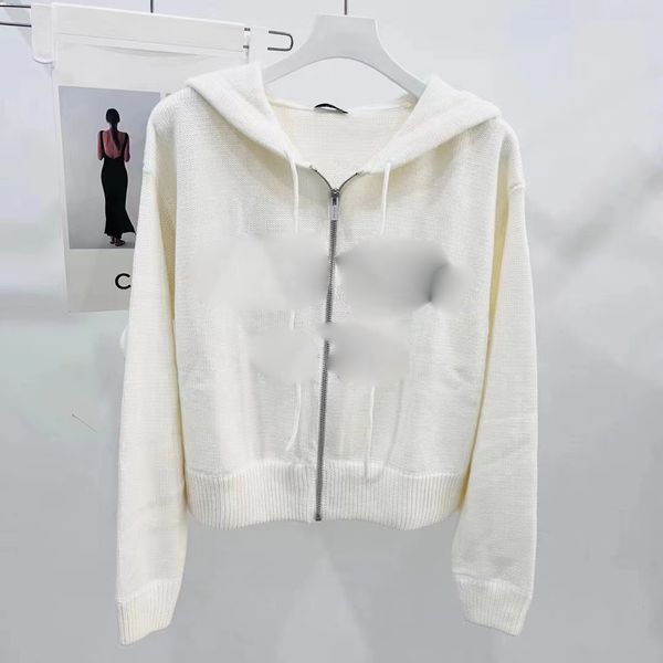 808 xl 2022 milan runway autumn summer brand same style sweater long sleeve hooded cardigan white womens yingrun, White;black
808 xl 2022 milan runway autumn summer brand same style sweater long sleeve hooded cardigan white womens yingrun, White;black