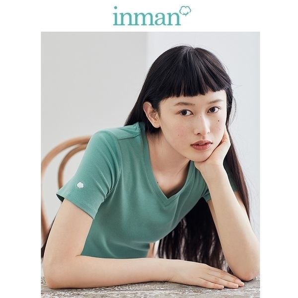 inman spring arrival literary elastic thin basic allmatch female tshirt y200412, White
inman spring arrival literary elastic thin basic allmatch female tshirt y200412, White