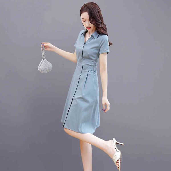 casual dresses dress female summer short sleeve 2022 style temperament slim foreign small shirt skirt knvi, Black;gray
casual dresses dress female summer short sleeve 2022 style temperament slim foreign small shirt skirt knvi, Black;gray