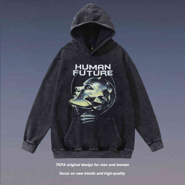 tkpa national chaogao street american hip hop hoodie men and women ins trend couple, Black
tkpa national chaogao street american hip hop hoodie men and women ins trend couple, Black