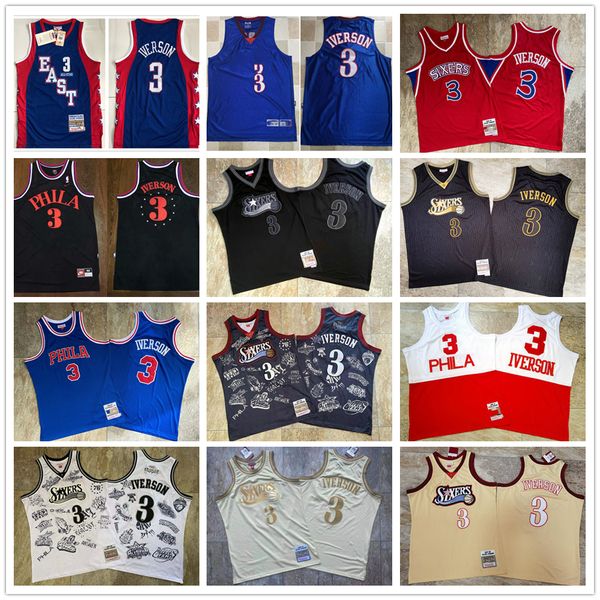 authentic stitched retro mitchell and ness basketball allen 3 iverson jerseys, Black;red
authentic stitched retro mitchell and ness basketball allen 3 iverson jerseys, Black;red