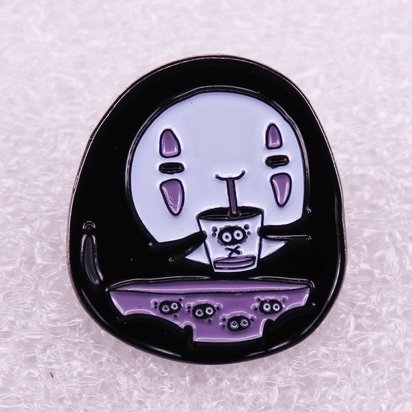 drinking boba soot sprite tea no face enamel pin spirited away ghibli movie, Blue
drinking boba soot sprite tea no face enamel pin spirited away ghibli movie, Blue