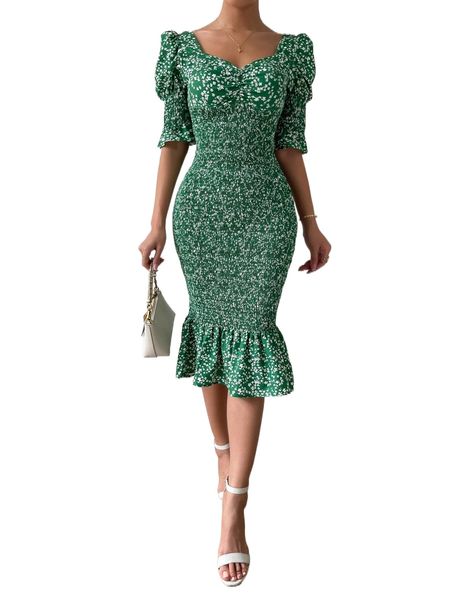 random ditsy floral puff sleeve sweetheart neck shirred bodycon dress c3ix#, Black;gray
random ditsy floral puff sleeve sweetheart neck shirred bodycon dress c3ix#, Black;gray