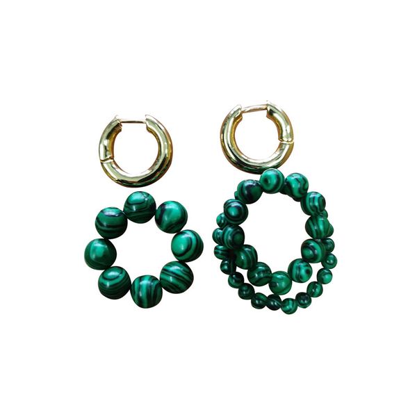 advanced green beaded asymmetric earrings ins sen temperament metal jewelry, Golden;silver
advanced green beaded asymmetric earrings ins sen temperament metal jewelry, Golden;silver