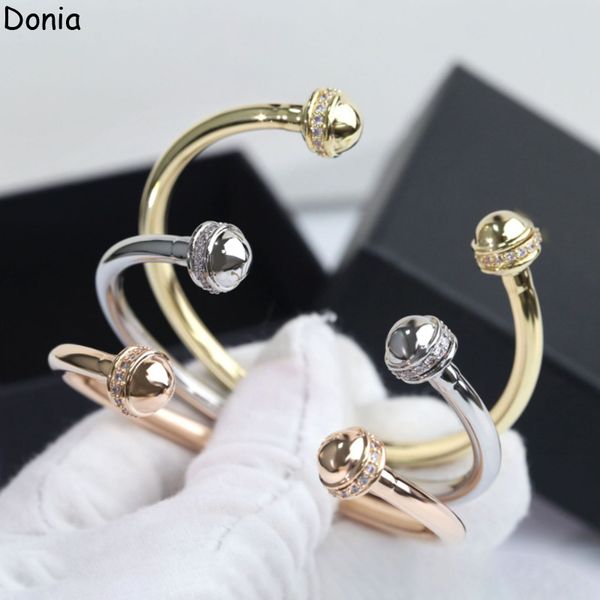 donia jewelry luxury bangle exaggerated double-ended ball titanium steel micro-set zircon european and american fashion designer gift bracel, Black
donia jewelry luxury bangle exaggerated double-ended ball titanium steel micro-set zircon european and american fashion designer gift bracel, Black