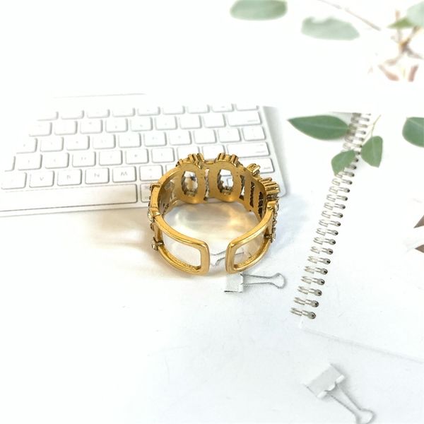 design letter opening diamond star ring femininity trend versatile ring, Silver
design letter opening diamond star ring femininity trend versatile ring, Silver