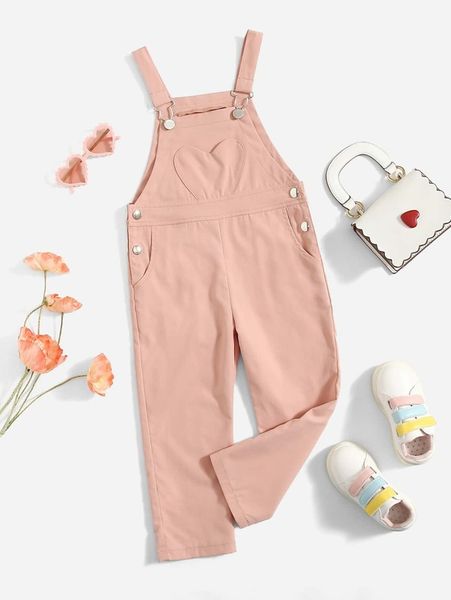 toddler girls slant pocket overall jumpsuit she, Blue 
toddler girls slant pocket overall jumpsuit she, Blue