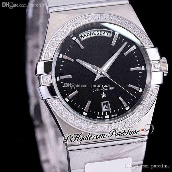 38mm classic day-date a8500 automatic mens watch diamonds bezel black dial stick markers stainless steel bracelet 123.10.38.22.01.001 pureti, Slivery;brown
38mm classic day-date a8500 automatic mens watch diamonds bezel black dial stick markers stainless steel bracelet 123.10.38.22.01.001 pureti, Slivery;brown
