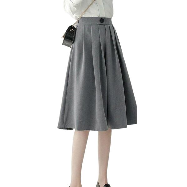 skirts japanese style high-waisted preppy midi pleated skirt vintage solid black/gray button zipper a-line knee length o8ec#
skirts japanese style high-waisted preppy midi pleated skirt vintage solid black/gray button zipper a-line knee length o8ec#