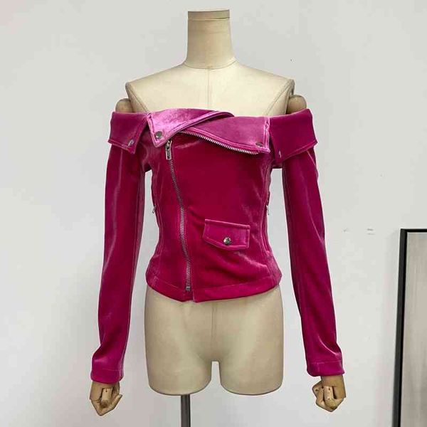 women's jackets foreign trade original single autumn velvet composite off shoulder long sleeve rose red versatile slim short coat, Black;brown
women's jackets foreign trade original single autumn velvet composite off shoulder long sleeve rose red versatile slim short coat, Black;brown