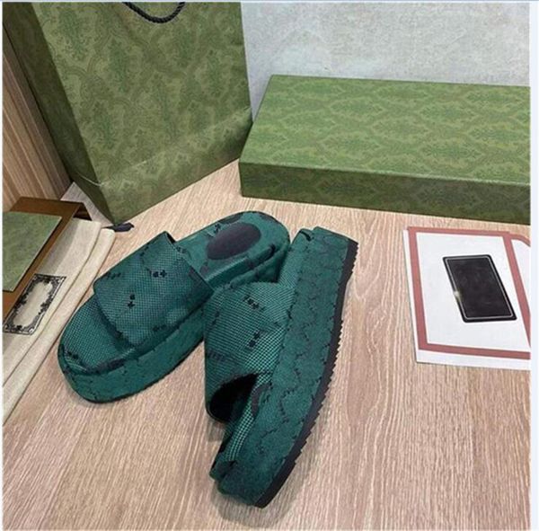 2022 designer embroidered platform slipper sandals fashion summer canvas women slides platforms slider beach flip flops siz 35-44, Black
2022 designer embroidered platform slipper sandals fashion summer canvas women slides platforms slider beach flip flops siz 35-44, Black