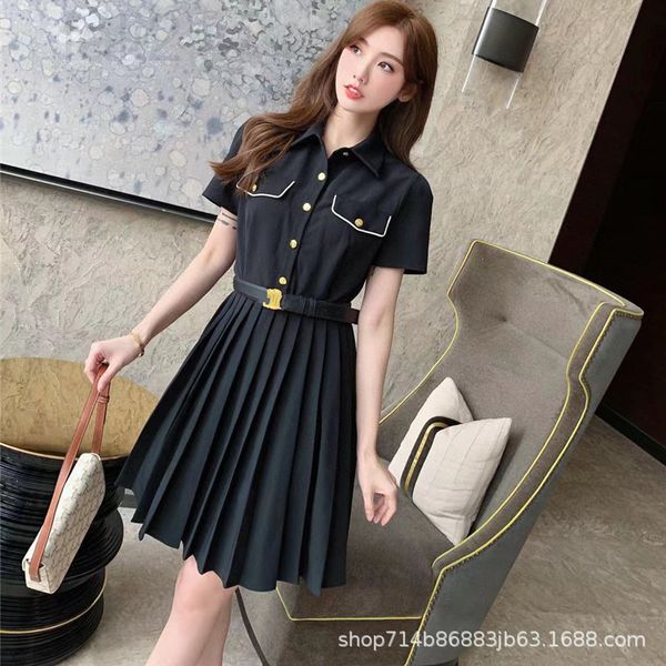 casual dresses designer polo collar dress women's 2022 summer new foreign style high waist a-shaped short skirt temperament sleeve plea, Black;gray
casual dresses designer polo collar dress women's 2022 summer new foreign style high waist a-shaped short skirt temperament sleeve plea, Black;gray