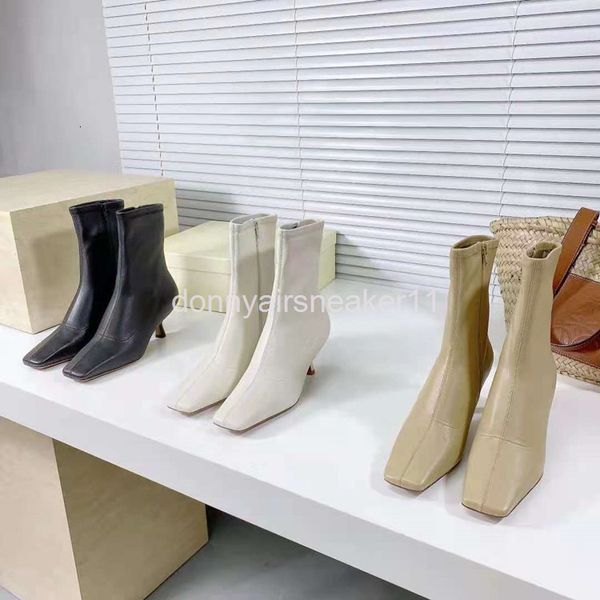 boots gaoding pointed thin heel short boots women's temperament high bare french small soft leather, Black
boots gaoding pointed thin heel short boots women's temperament high bare french small soft leather, Black