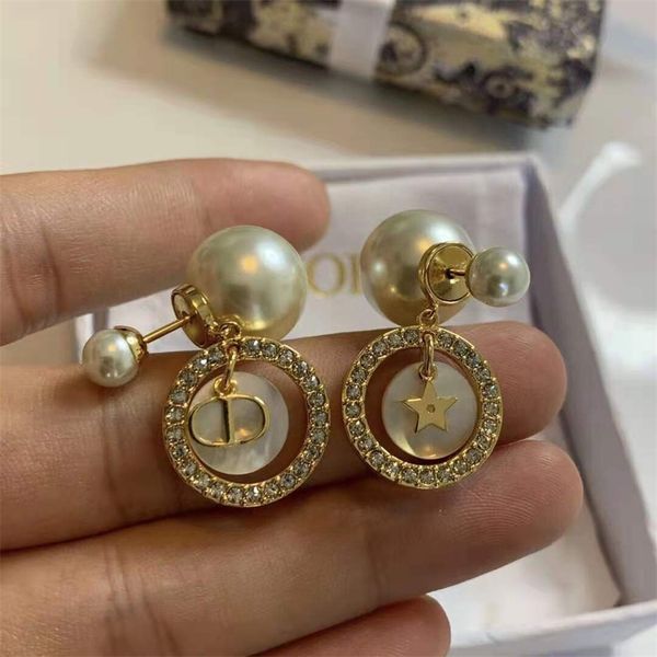 fine design new star circle with diamond pearl earrings high version 925 silver needle earrings, Golden
fine design new star circle with diamond pearl earrings high version 925 silver needle earrings, Golden