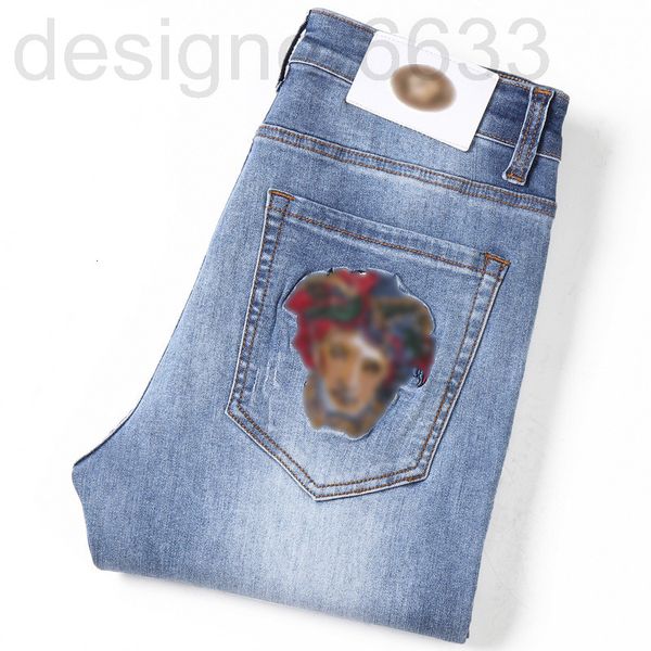 men's jeans designer autumn medusa youth small foot casual fan sizhe embroidered elastic slim fit pants tjng, Blue
men's jeans designer autumn medusa youth small foot casual fan sizhe embroidered elastic slim fit pants tjng, Blue