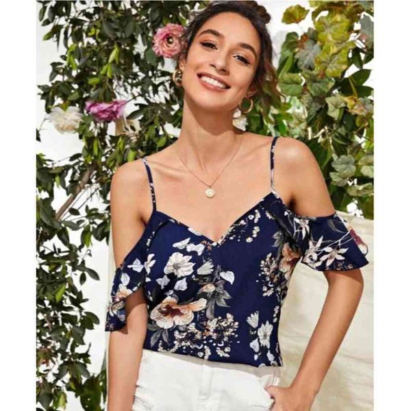 women's two piece pants 21 summer women's wear leaky shoulder strap chiffon printed vest holiday beach sleeved yanb, White
women's two piece pants 21 summer women's wear leaky shoulder strap chiffon printed vest holiday beach sleeved yanb, White