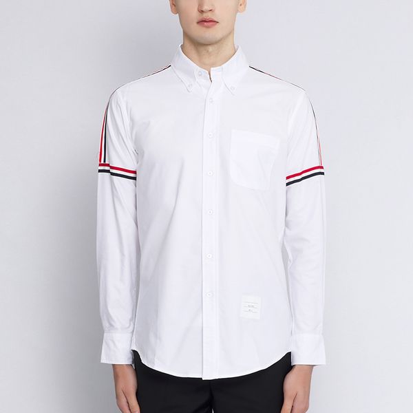 new arrival men's causal shirt spring business work fashion classic blouses luxury brand custom shoulder rwb stripes shirts quality cot, White;black
new arrival men's causal shirt spring business work fashion classic blouses luxury brand custom shoulder rwb stripes shirts quality cot, White;black