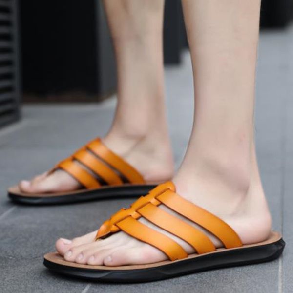 new men's sandals slippers fashion flip flops outdoor beach shoes, Black 
new men's sandals slippers fashion flip flops outdoor beach shoes, Black