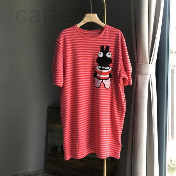 casual dresses designer nanyou women's t-shirt dress 2022 summer new trend fashion cartoon embroidery stripe loose skirt wjdr, Black;gray
casual dresses designer nanyou women's t-shirt dress 2022 summer new trend fashion cartoon embroidery stripe loose skirt wjdr, Black;gray