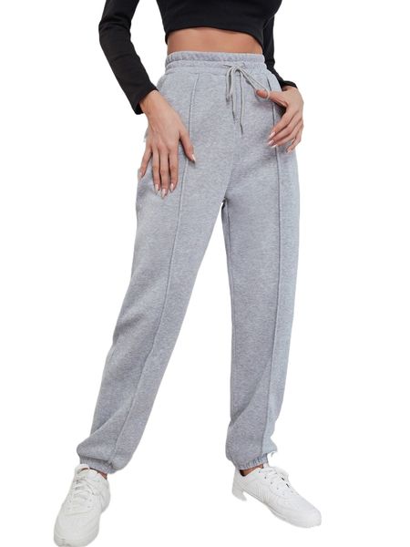 solid drawstring waist high waist thermal lined sweatpants d19o#, Black;white
solid drawstring waist high waist thermal lined sweatpants d19o#, Black;white