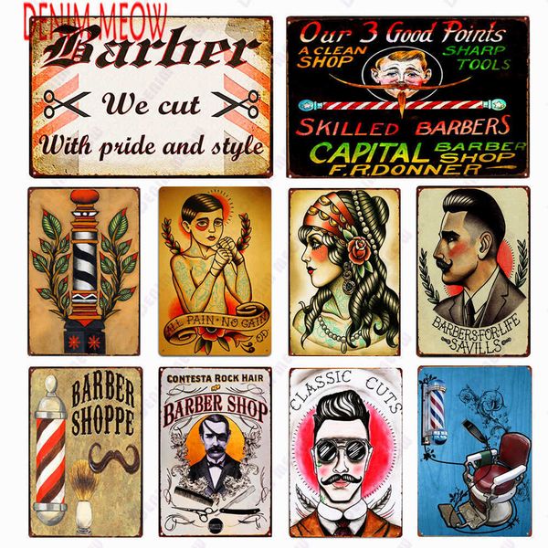 vintage barber shop metal decor shave and haircut restroom decoration classic metal tin sign wall art shop bar plates
vintage barber shop metal decor shave and haircut restroom decoration classic metal tin sign wall art shop bar plates