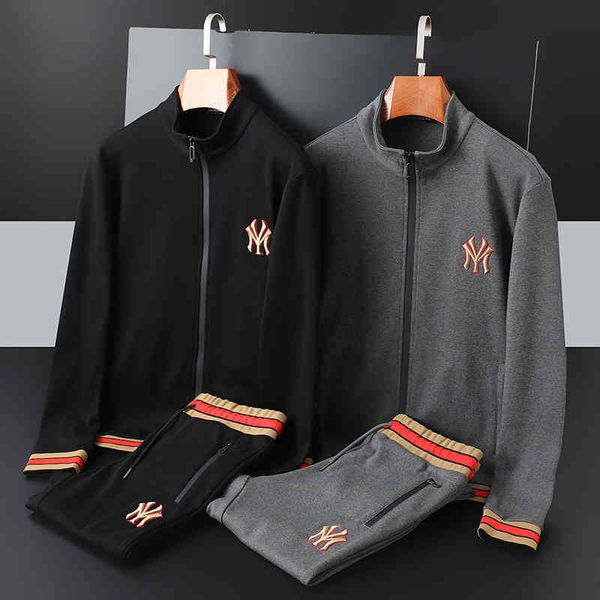 men's sports fashion trend brand clothing and new casual stand collar zipper cardigan suit, Gray
men's sports fashion trend brand clothing and new casual stand collar zipper cardigan suit, Gray