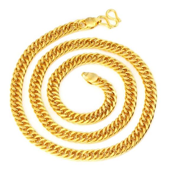 18k chains smooth double button men's 6mm necklace gold plated neck chain men 60cm, Silver
18k chains smooth double button men's 6mm necklace gold plated neck chain men 60cm, Silver