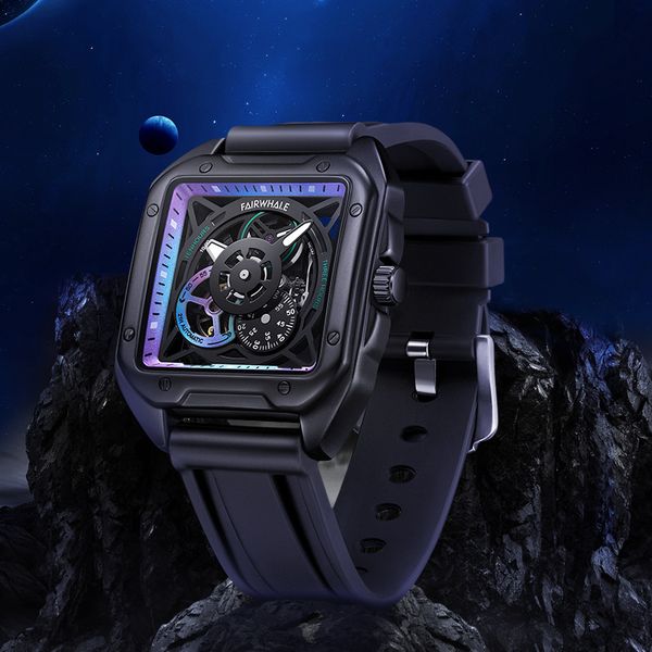 mark huafei brand watch hollowed out fashion cool automatic mechanical transparent men's watch, Slivery;brown
mark huafei brand watch hollowed out fashion cool automatic mechanical transparent men's watch, Slivery;brown