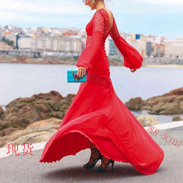 casual dresses 2022 summer women's deep v backless long sleeve red elegant dress skirt d32d, Black;gray
casual dresses 2022 summer women's deep v backless long sleeve red elegant dress skirt d32d, Black;gray