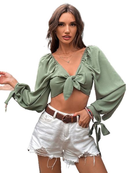 solid knot cuff crop x8za#, White